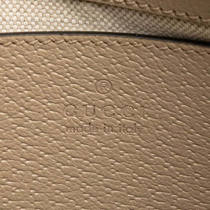 Gucci Small GG Supreme Ophidia Shoulder Bag Grey Canvas Good condition - Box View