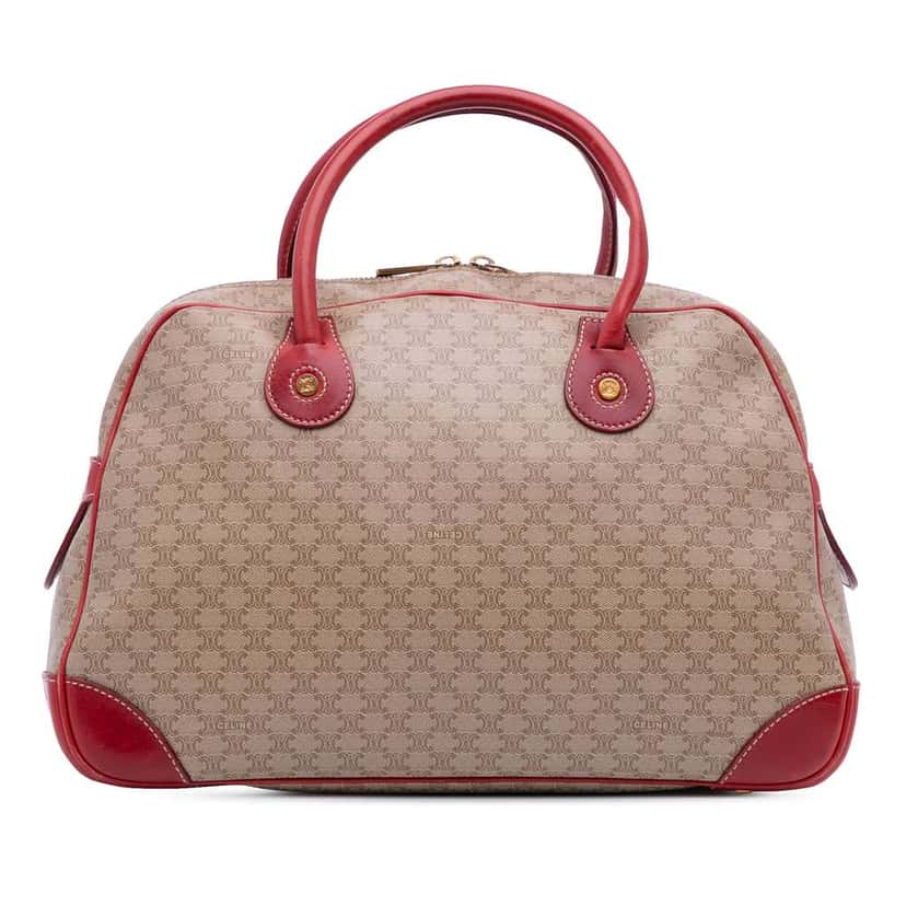 Celine Macadam Coated Canvas Handbag Brown Canvas Good condition - Front View