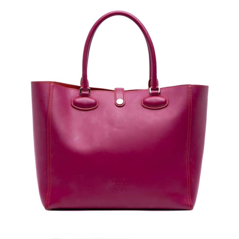 Loewe Leather Leo Tote Pink Leather Good condition - Front View
