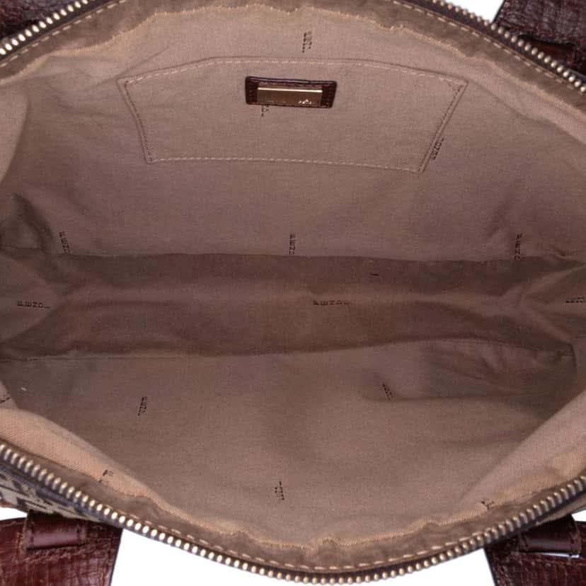 Fendi Zucchino Canvas Handbag Brown Canvas Good condition - Model View