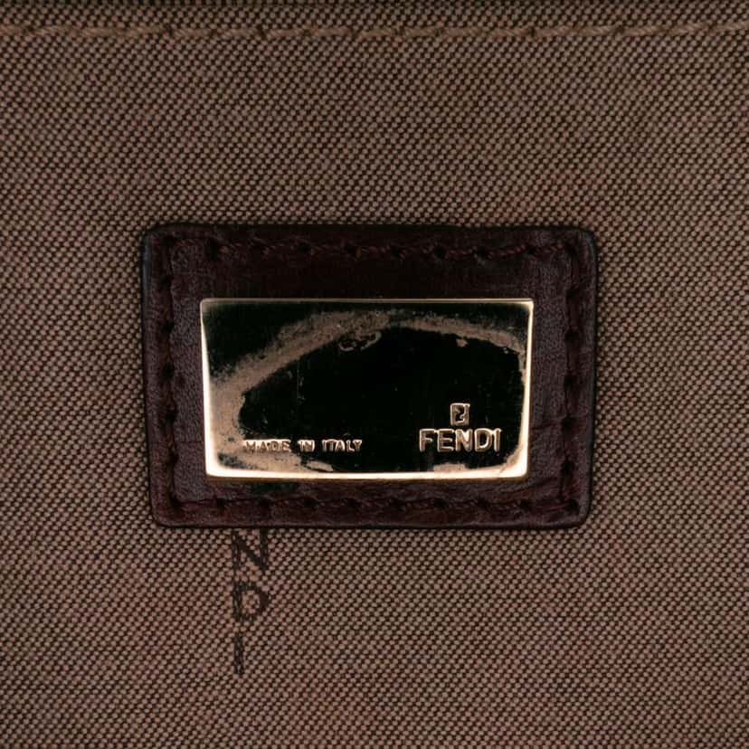 Fendi Zucchino Canvas Handbag Brown Canvas Good condition - Box View