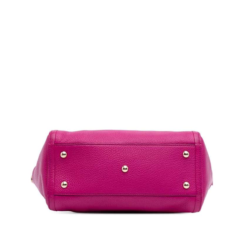 Gucci Small Leather Soho Cellarius Satchel Pink Leather Good condition - Inside View
