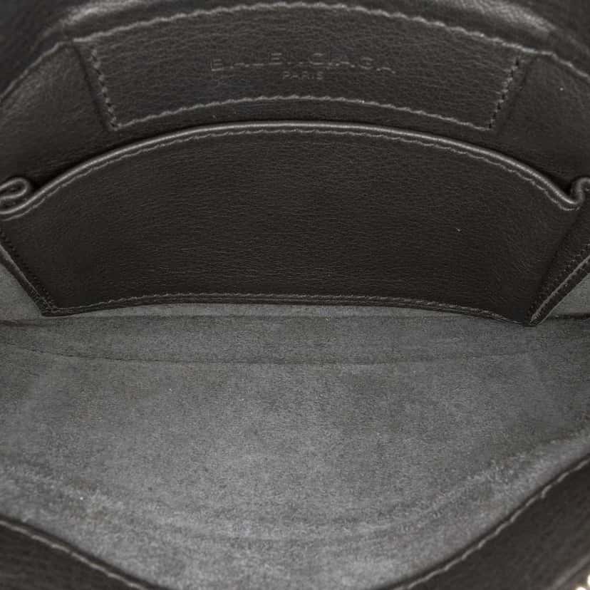 Balenciaga XS Leather Papier Triple Zip Around Crossbody Black Leather Good condition - Model View