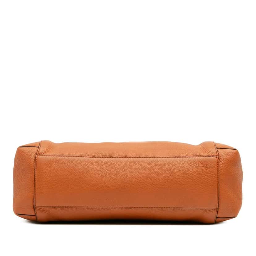 Gucci Leather Lady Tassel Top Handle Bag Orange Leather Good condition - Inside View