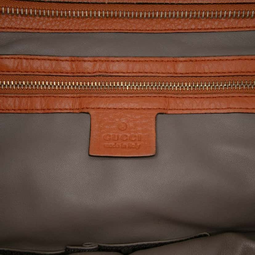 Gucci Leather Lady Tassel Top Handle Bag Orange Leather Good condition - Box View