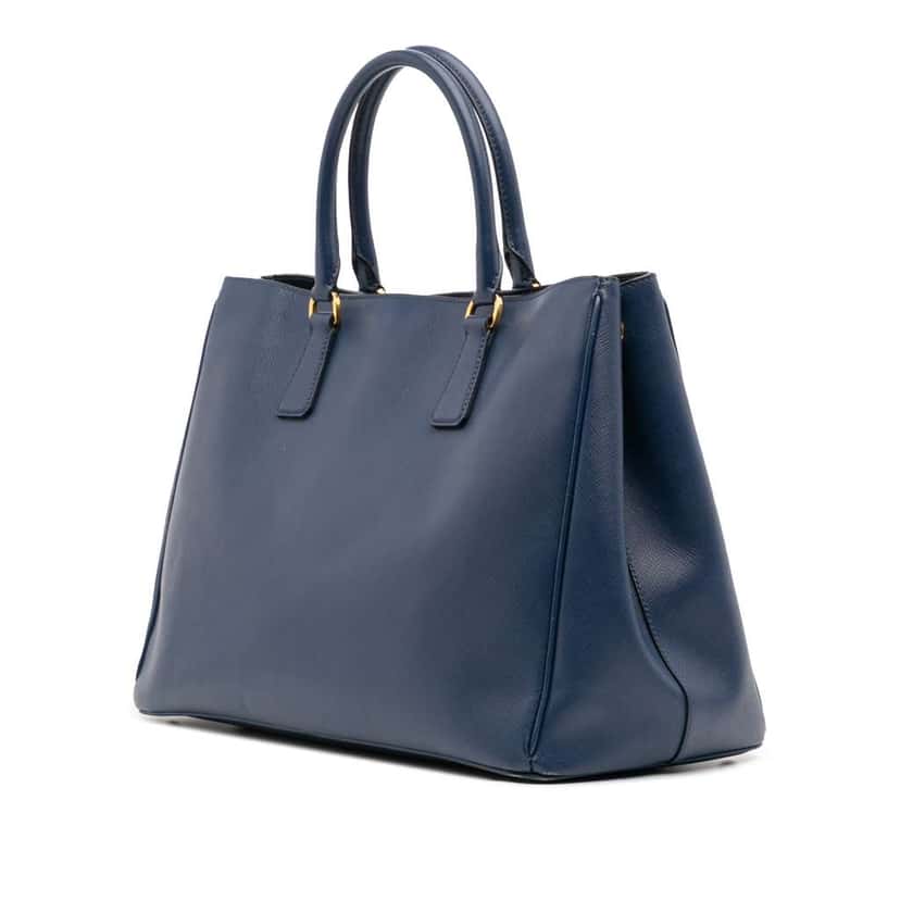 Prada Large Saffiano Lux Galleria Tote Blue Leather Good condition - Back View