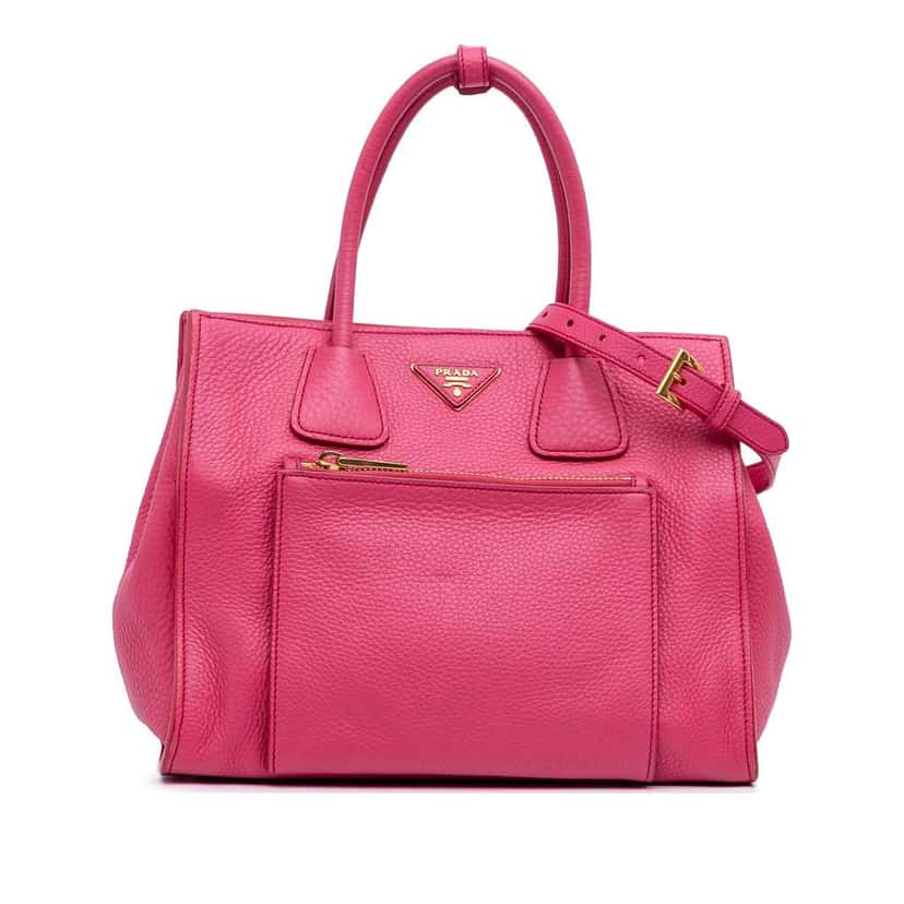 Prada Vitello Phenix Shopping Tote Pink Leather Good condition - Front View
