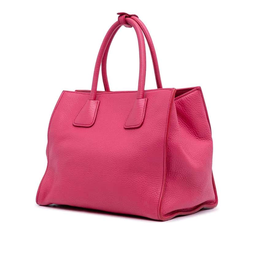 Prada Vitello Phenix Shopping Tote Pink Leather Good condition - Back View