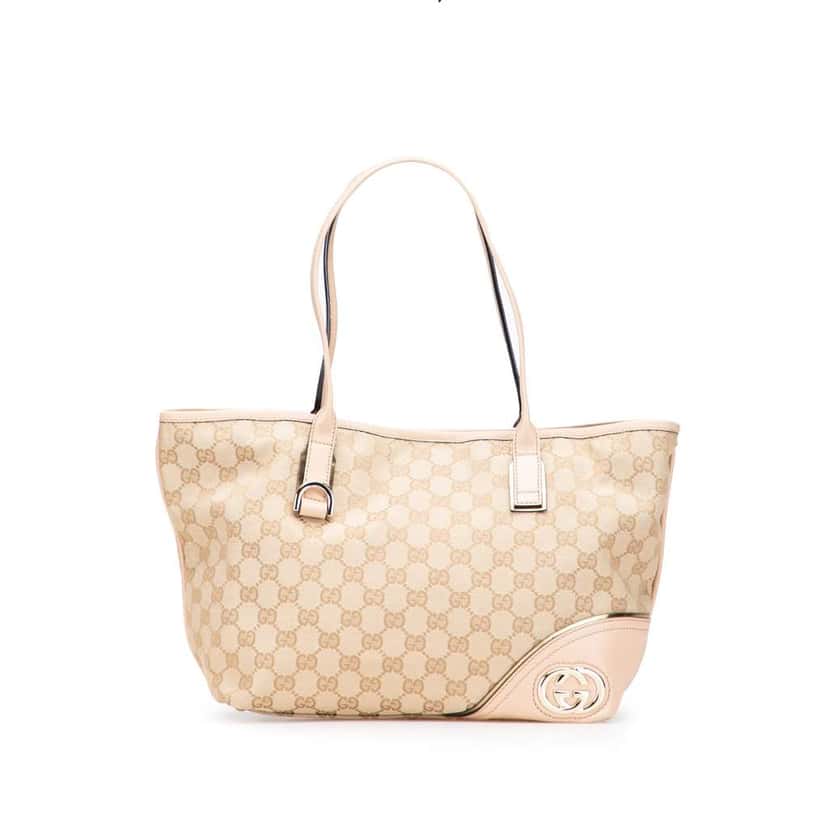 Gucci GG Canvas New Britt Tote Brown Canvas Good condition - Front View