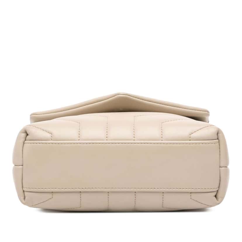 Saint Laurent Toy Matelasse Leather Monogram LouLou Crossbody Brown Leather Good condition - Inside View