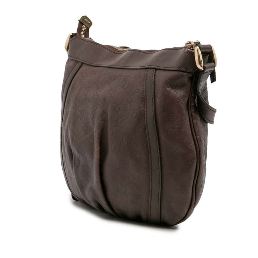 Gucci Guccissima Abbey D Ring Crossbody Brown Leather Good condition - Back View