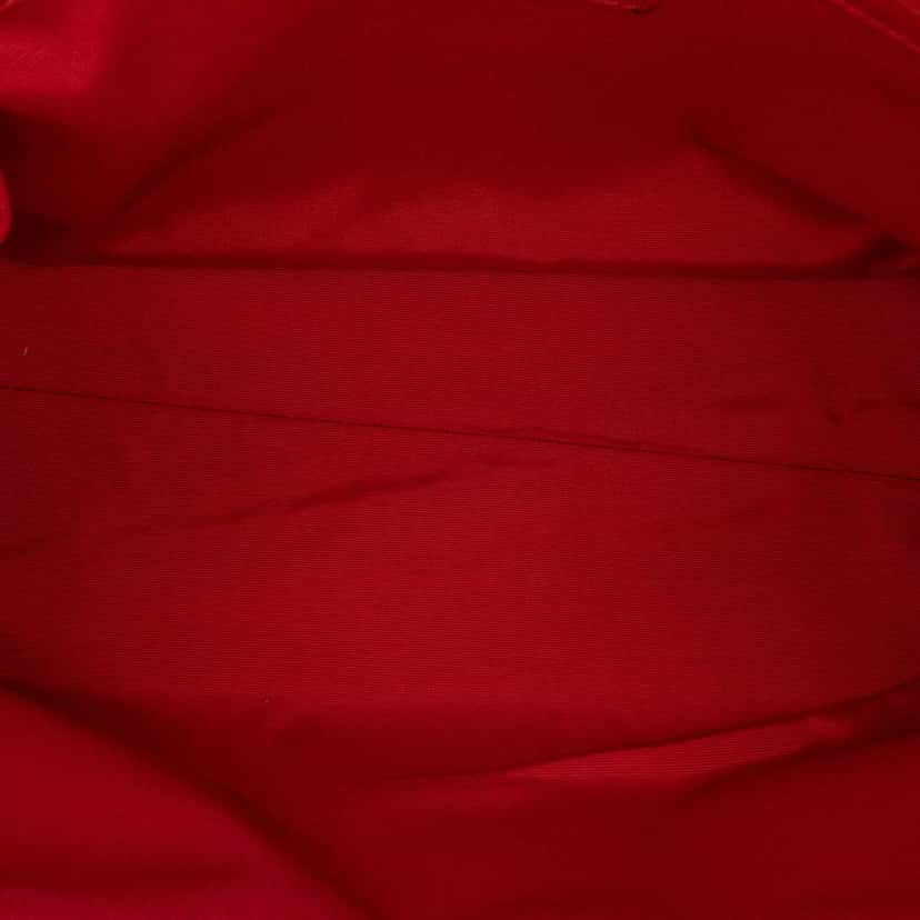 Dior Medium Lambskin Cannage Lady Dior Soft Shopping Tote Red Leather Good condition - Model View