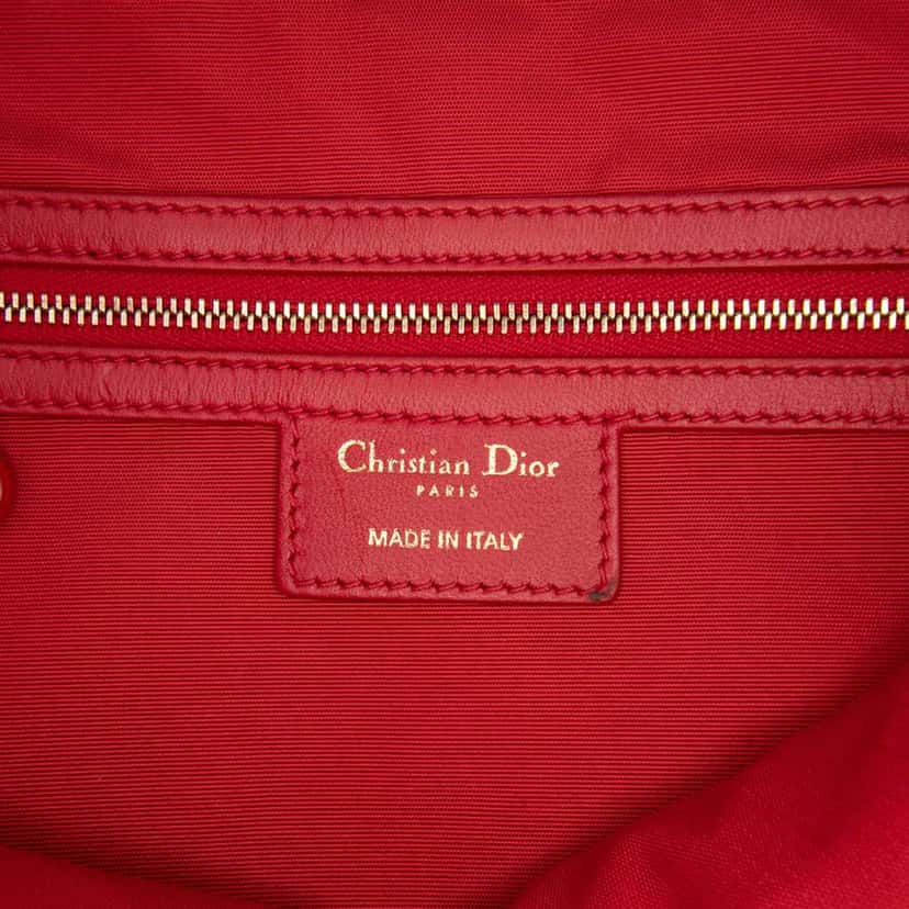 Dior Medium Lambskin Cannage Lady Dior Soft Shopping Tote Red Leather Good condition - Box View