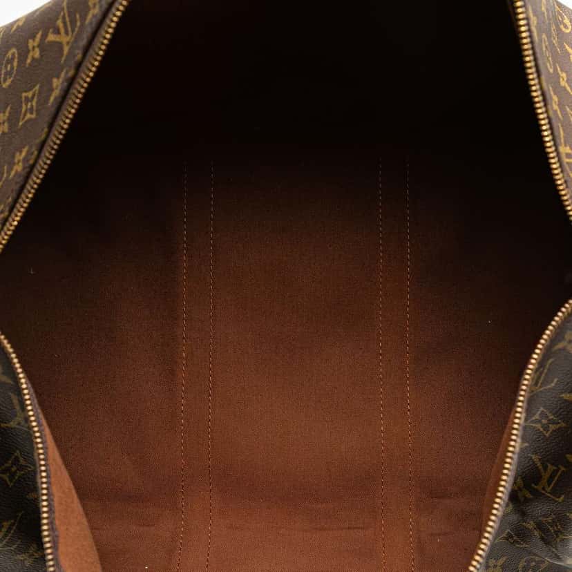 Louis Vuitton Monogram Keepall 50 Brown Canvas Fair condition - Model View