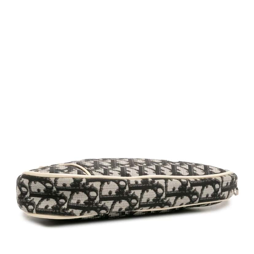 Dior Mini Diorissimo Canvas Saddle Pochette Black Canvas Good condition - Inside View