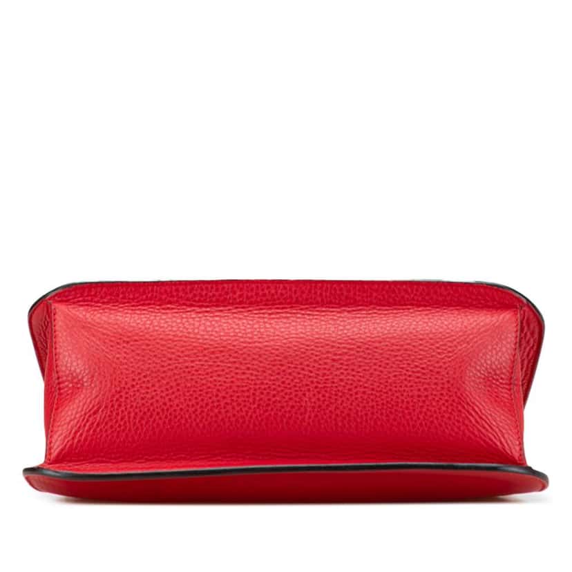 Gucci Medium Leather Bamboo Daily Crossbody Red Leather Good condition - Inside View