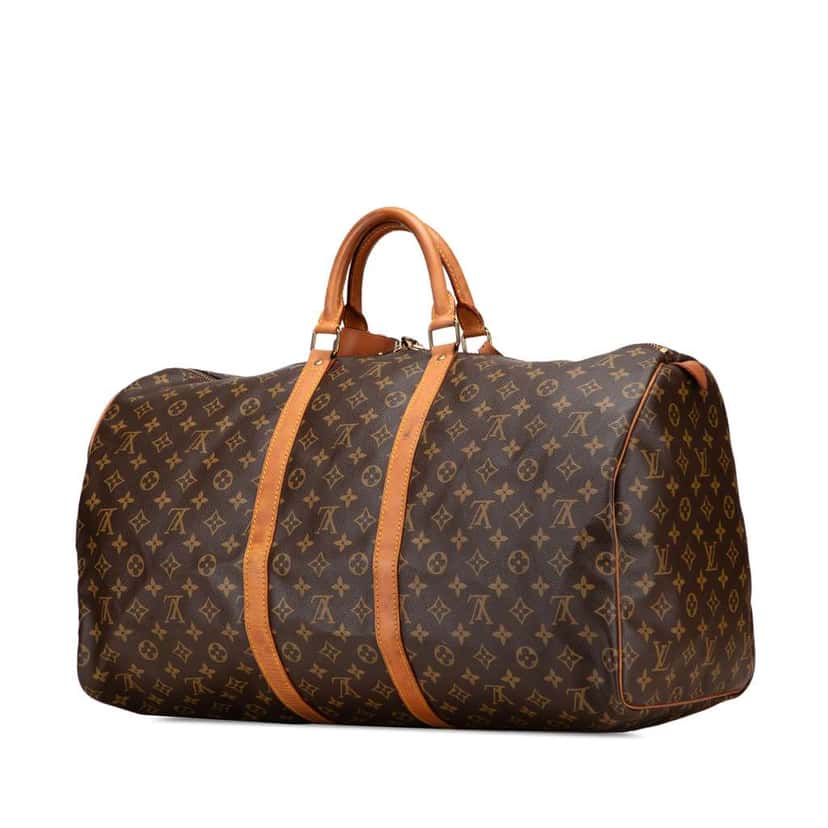 Louis Vuitton Monogram Keepall 55 Brown Fair condition - Back View