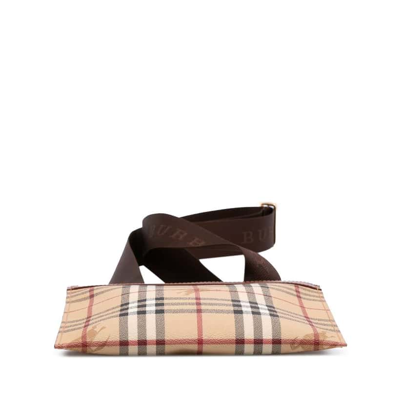 Burberry Haymarket Check Coated Canvas Crossbody Brown Canvas Good condition - Inside View