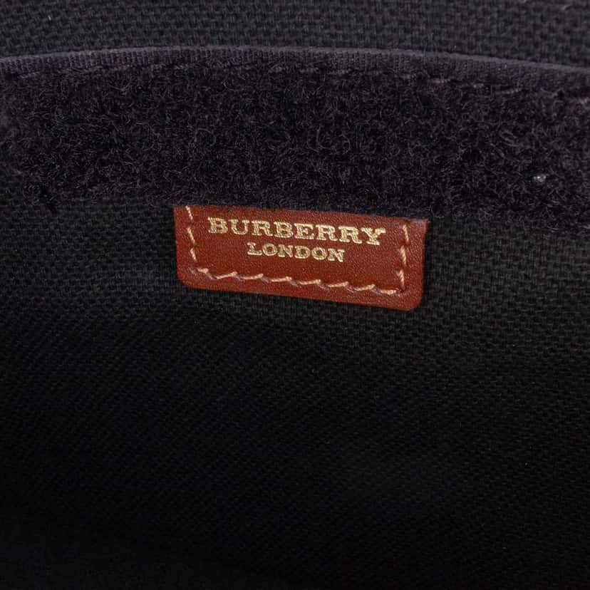 Burberry Haymarket Check Coated Canvas Crossbody Brown Canvas Good condition - Box View