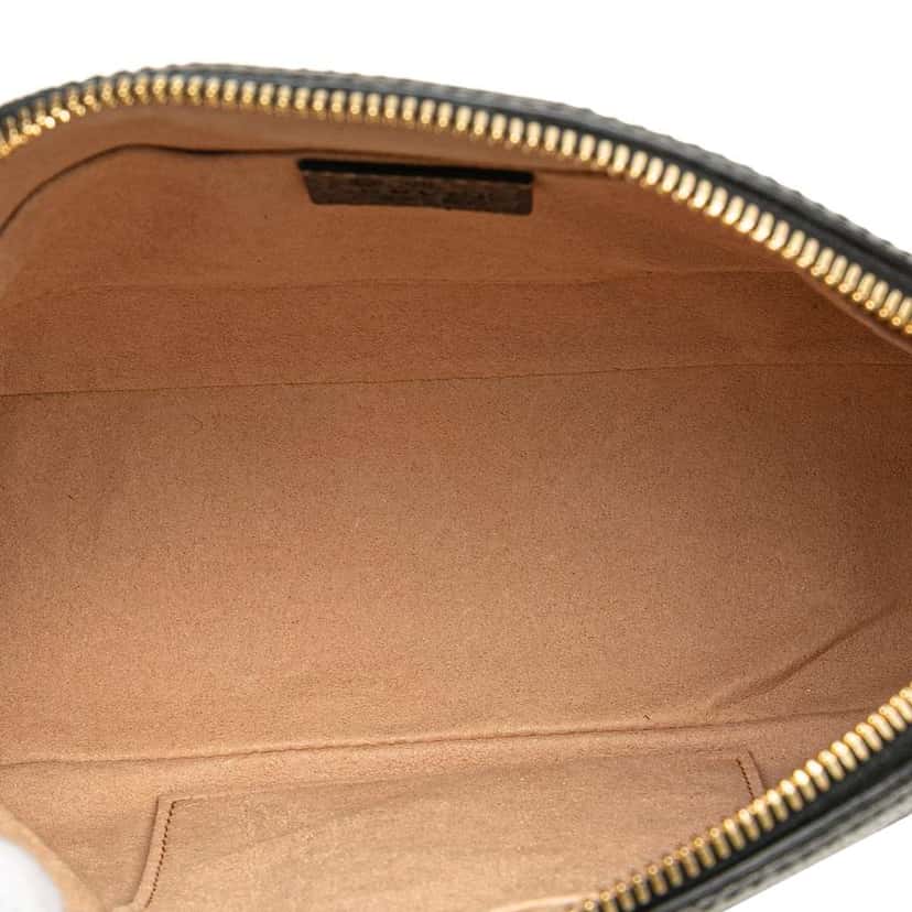 Gucci Small Calfskin Ophidia Dome Crossbody Black Leather Good condition - Model View