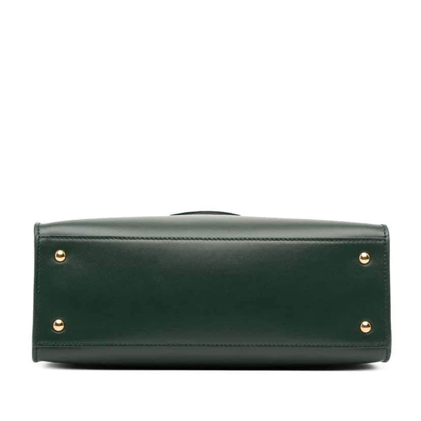Salvatore Ferragamo Leather Gancini Thalia Flap Top Handle Bag Green Leather Good condition - Inside View