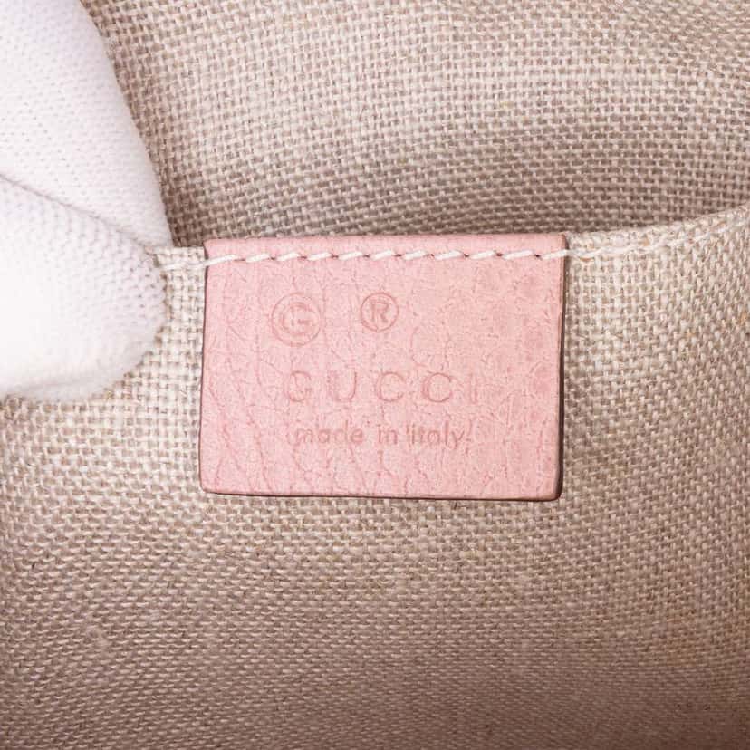 Gucci Calfskin Bamboo Clutch Pink Leather Good condition - Box View