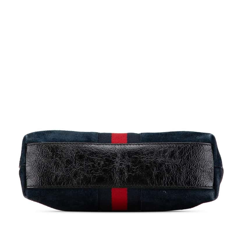 Gucci Small Ophidia Suede Dome Crossbody Blue Leather Good condition - Inside View