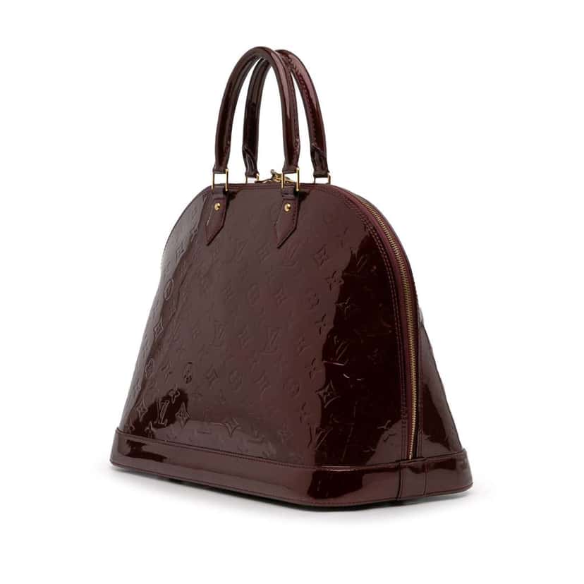Louis Vuitton Monogram Vernis Alma GM Red Leather Good condition - Back View
