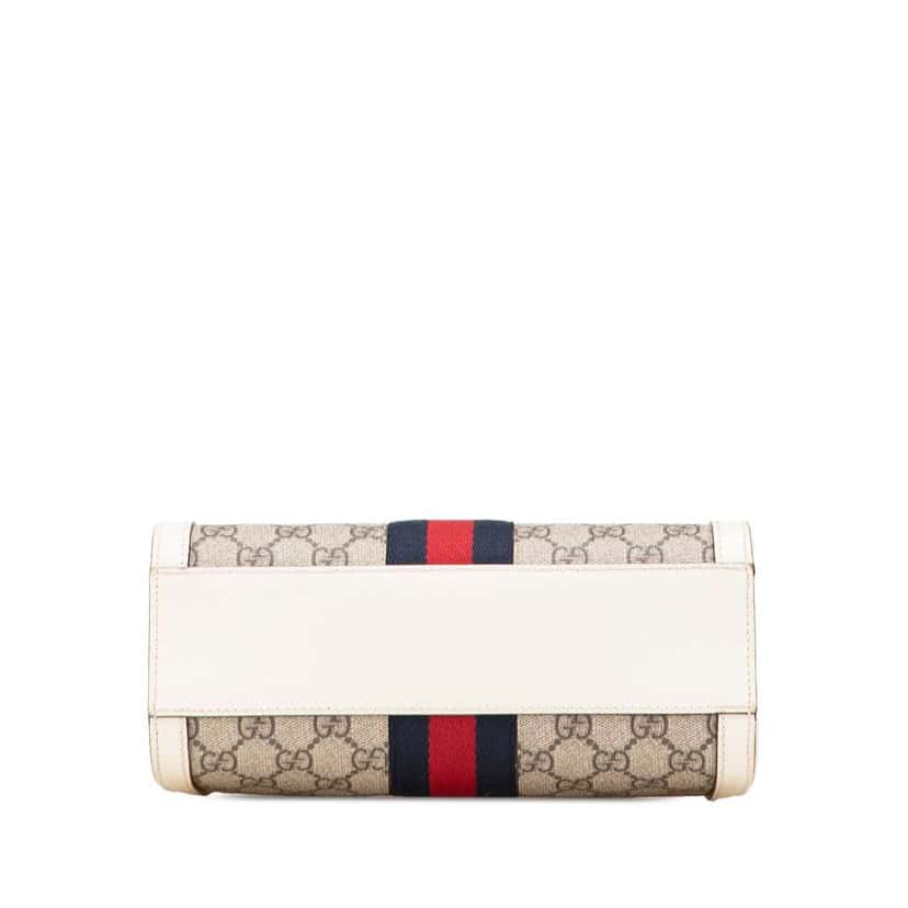 Gucci Small GG Supreme Ophidia Satchel Brown Canvas Good condition - Inside View