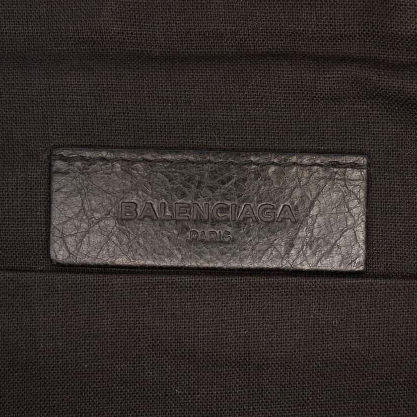 Balenciaga Lambskin Motocross Giant 12 Zip Around Flat Clutch Black Leather Good condition - Box View