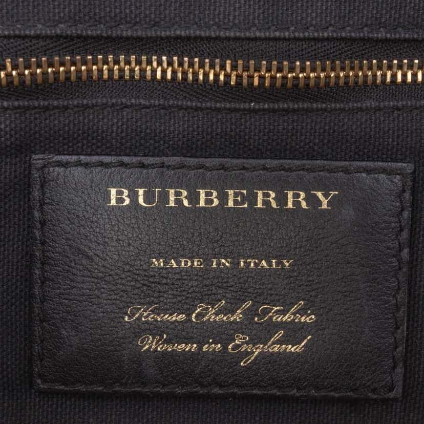 Burberry Medium House Check Canvas Derby Alchester Bowling Bag Brown Canvas Good condition - Box View