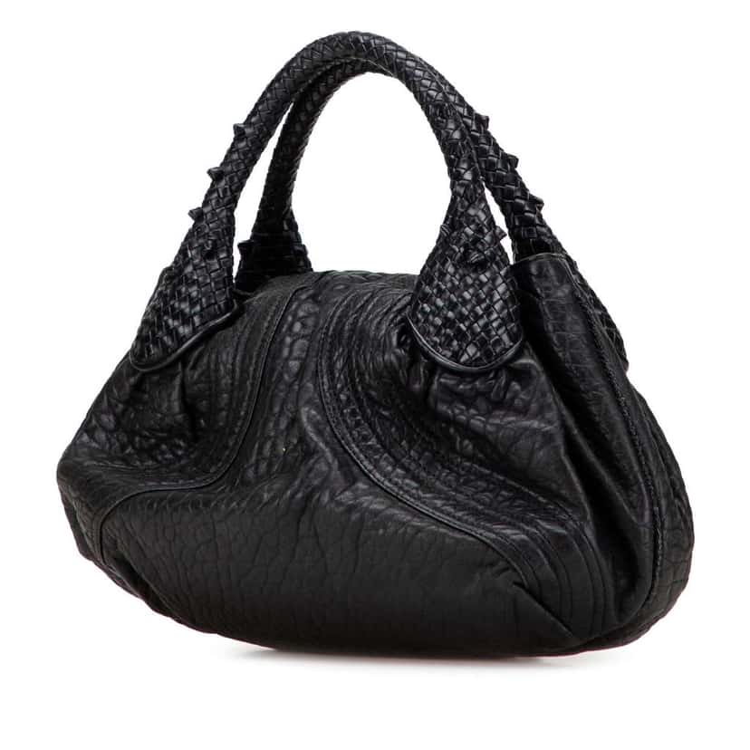 Fendi Leather Spy Handbag Black Leather Good condition - Back View