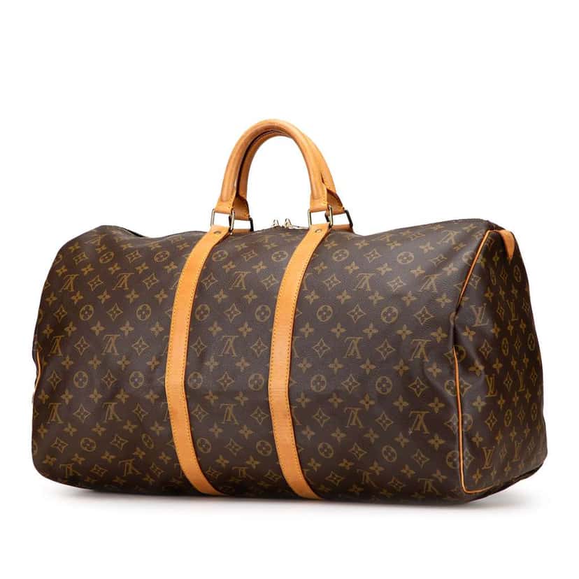 Louis Vuitton Monogram Keepall 55 Brown Canvas Good condition - Back View