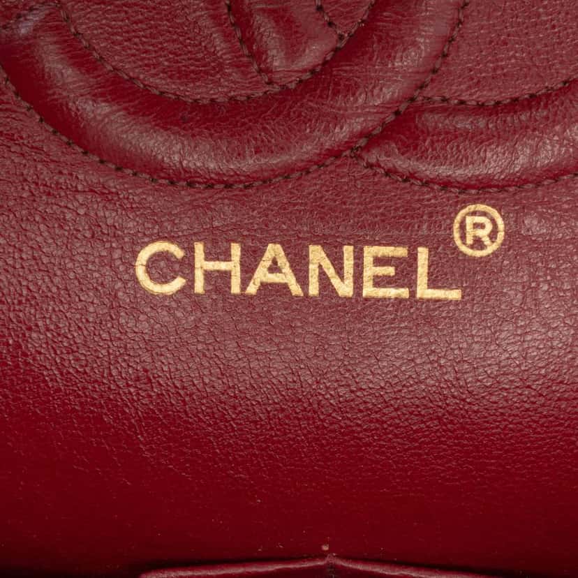 Chanel Medium Classic Lambskin Double Flap Black Leather Good condition - Box View