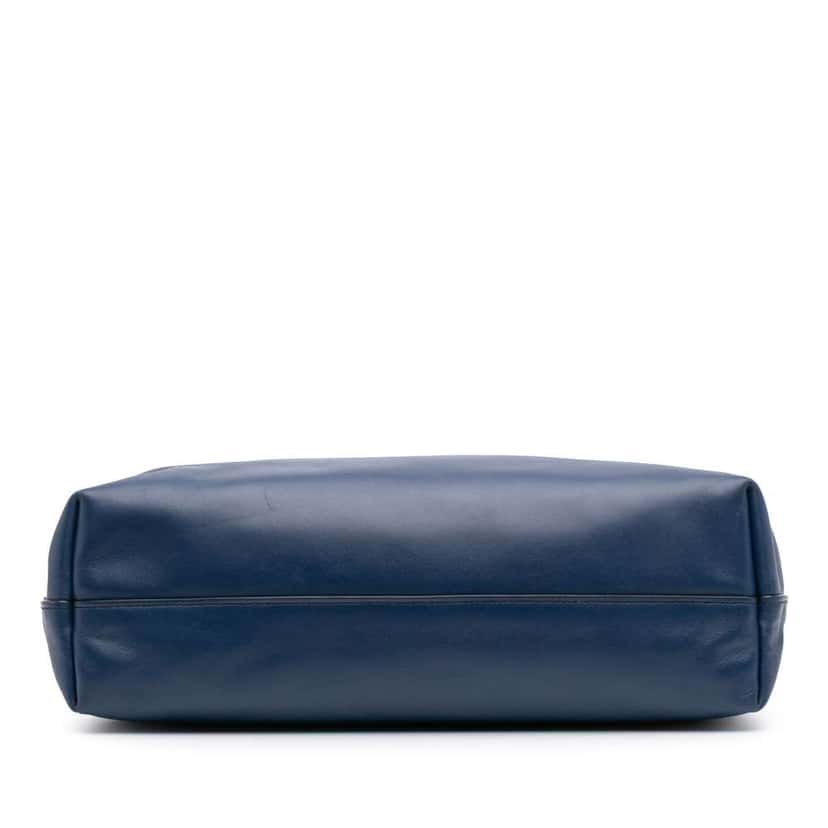 Prada Soft Calf Open Convertible Tote Blue Leather Very good condition - Inside View