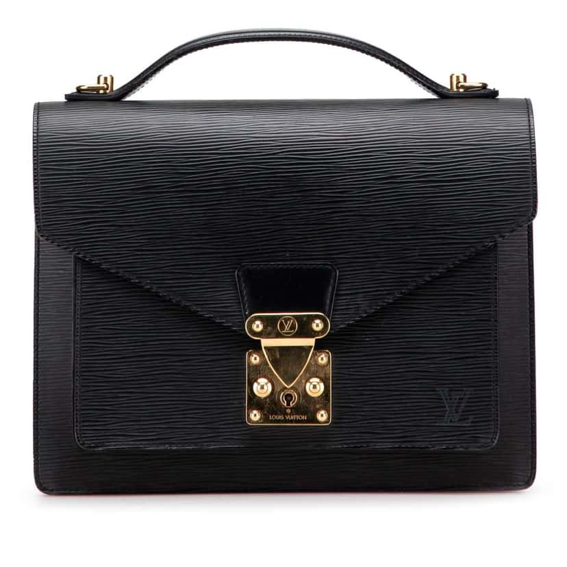 Louis Vuitton Epi Monceau 28 Black Leather Fair condition - Front View