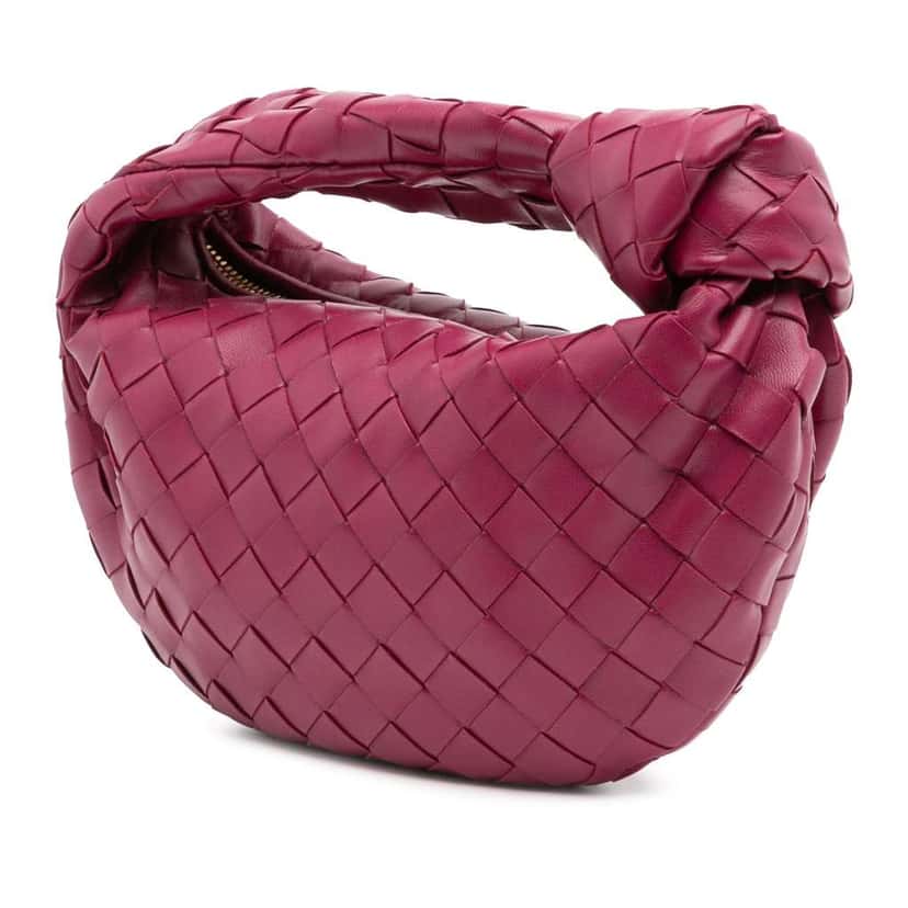 Bottega Veneta Mini Nappa Intrecciato Jodie Pink Leather Good condition - Back View