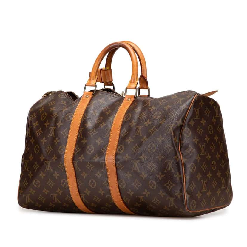 Louis Vuitton Monogram Keepall 45 Brown Fair condition - Back View
