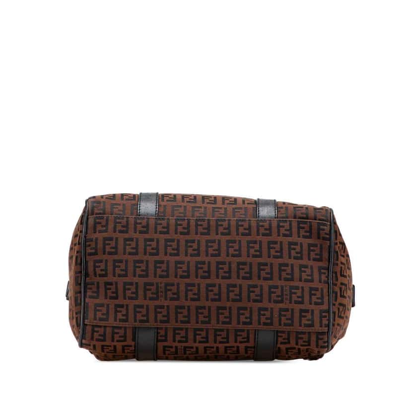 Fendi Zucchino Canvas Boston Bag Brown Canvas Good condition - Inside View