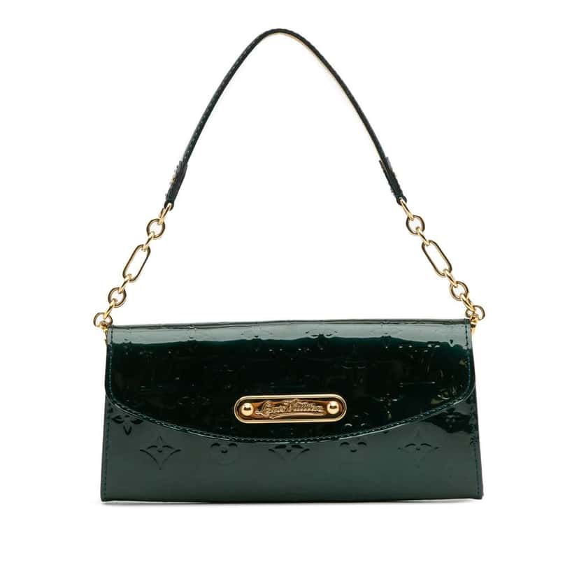 Louis Vuitton Monogram Vernis Sunset Boulevard Green Leather Good condition - Front View