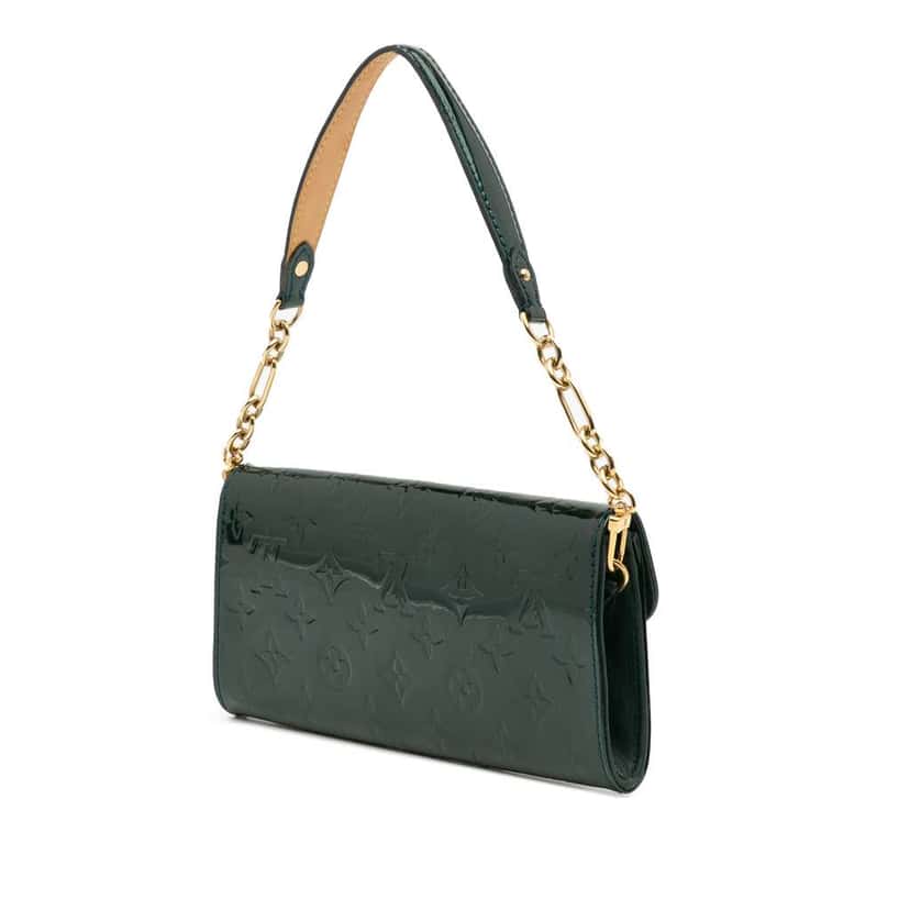 Louis Vuitton Monogram Vernis Sunset Boulevard Green Leather Good condition - Back View