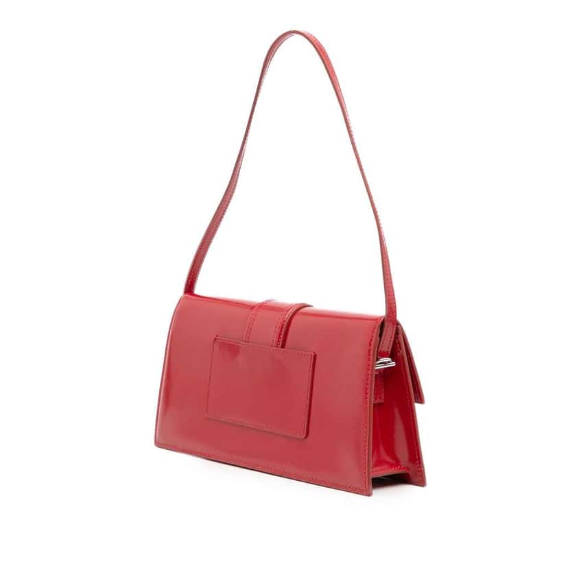 Jacquemus Patent Le Bambino Long Red Leather Good condition - Back View