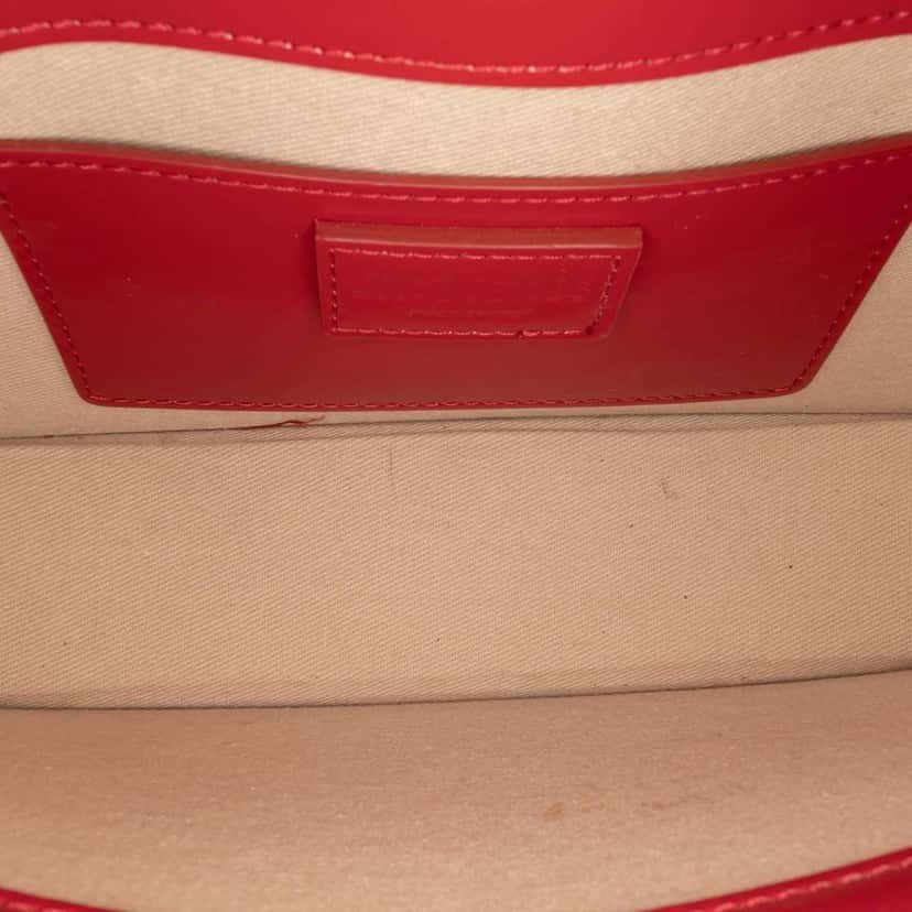 Jacquemus Patent Le Bambino Long Red Leather Good condition - Model View