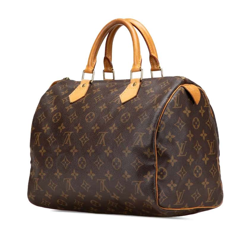 Louis Vuitton Monogram Speedy 30 Brown Canvas Good condition - Back View