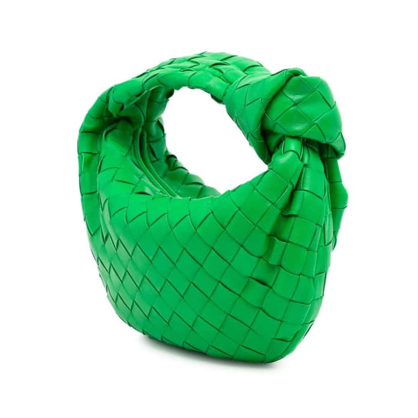 Bottega Veneta Mini Nappa Intrecciato Jodie Green Leather Good condition - Back View