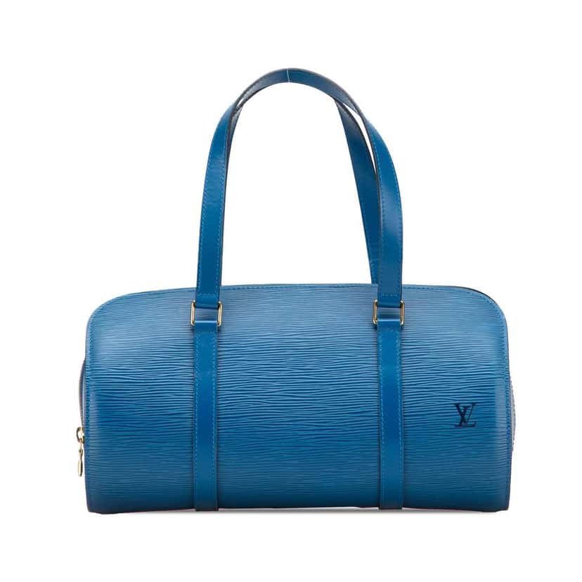 Louis Vuitton Epi Soufflot Blue Leather Good condition - Front View