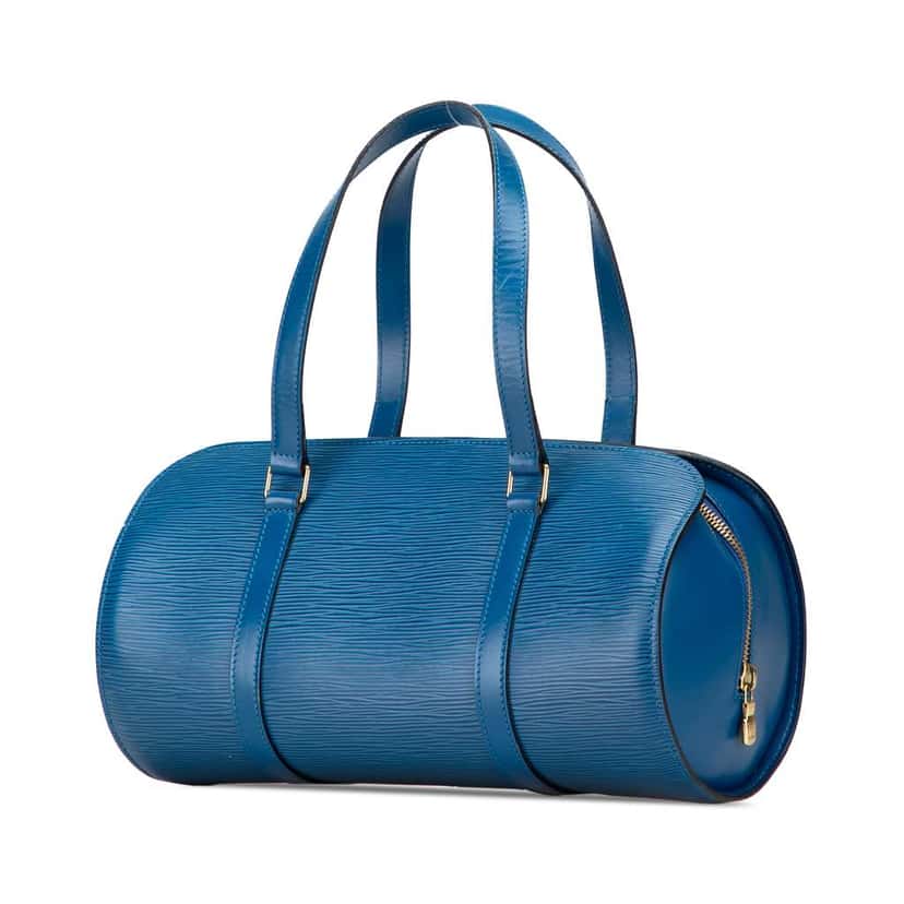 Louis Vuitton Epi Soufflot Blue Leather Good condition - Back View
