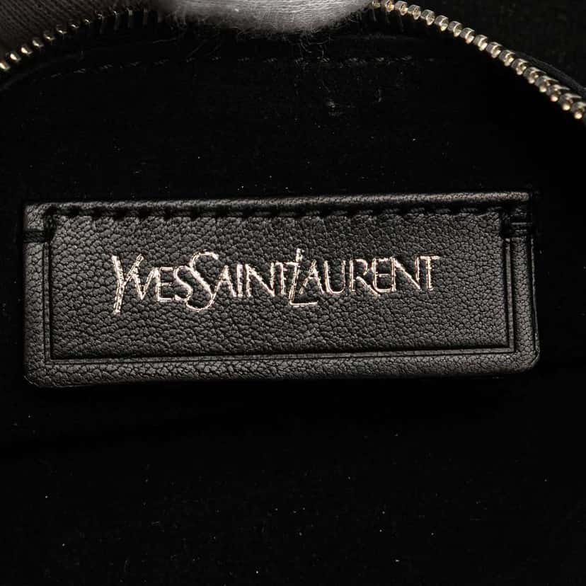 Saint Laurent Medium Leopard Print Calf Hair Roady Hobo Black Good condition - Box View