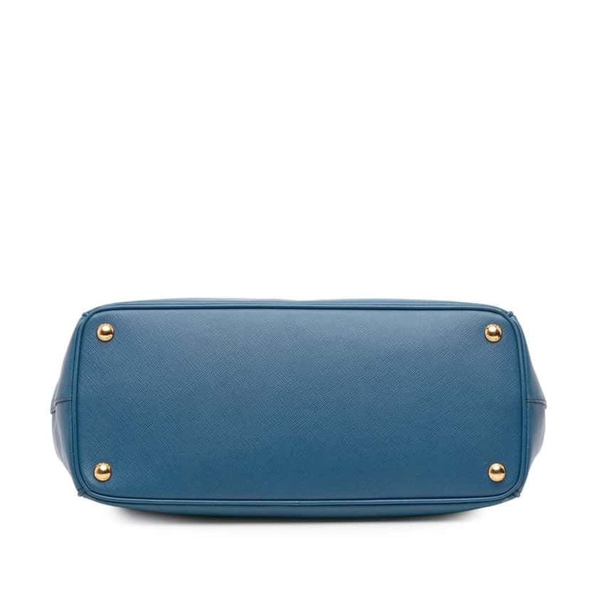 Prada Medium Saffiano Lux Galleria Double Zip Satchel Blue Leather Good condition - Inside View