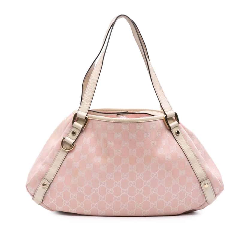 Gucci GG Canvas Abbey D Ring Tote Pink Canvas Good condition - Front View